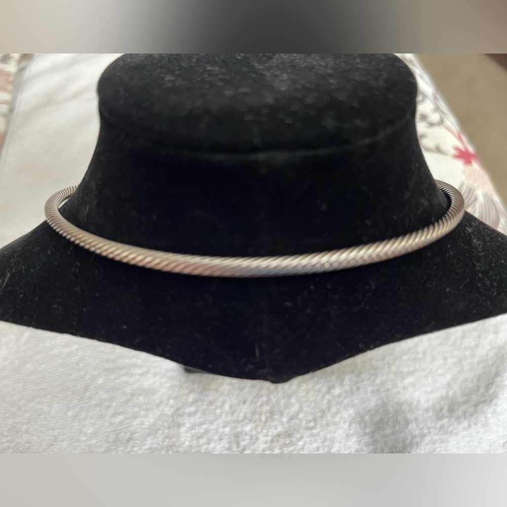 David Yurman Sterling and 14k YG choker - Picture 2 of 3